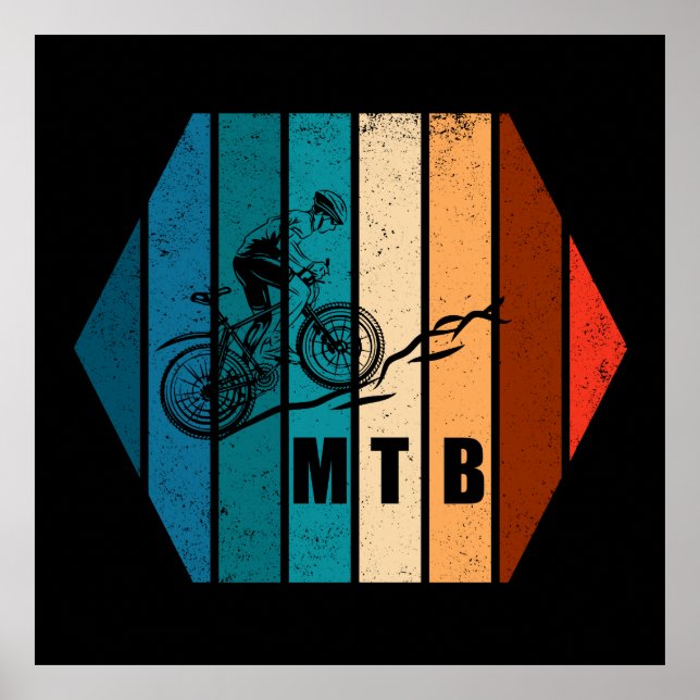 Vintage MTB Downhill Mountainbiking Poster (Framsidan)