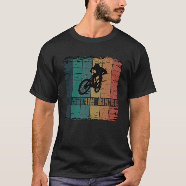 Vintage Mtb Downhill Mountainbiking T Shirt (Framsida)