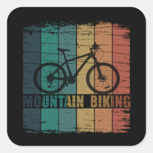 Vintage Mtb Mountainbike Fyrkantigt Klistermärke