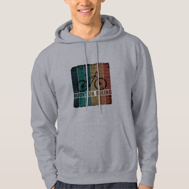 Vintage Mtb Mountainbike Hoodie (Framsida)