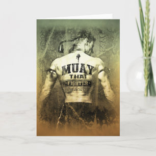 Vintage Muay Thai Fighter Kort