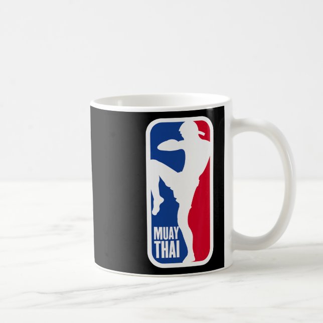 Vintage Muay Thai-krigare Mma Gatukamp Kickbox Kaffemugg (Höger)