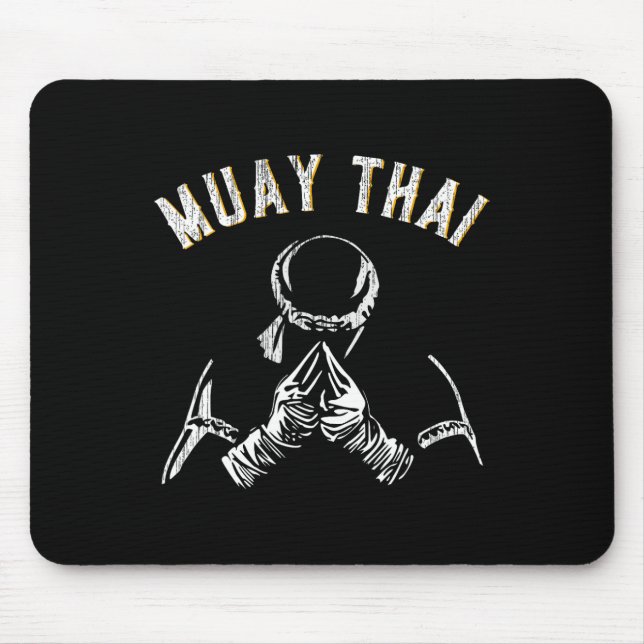 Vintage Muay Thai-träning Mma Kickboxning  Musmatta (Framsidan)