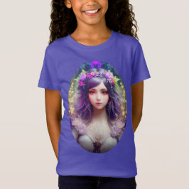 Vintage Mucha Stil Benice Woman Porträtt T Shirt
