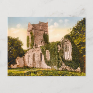 Vintage Muckross Abbey Killarney Ireland Vykort