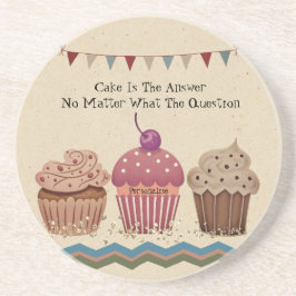 Vintage Muffinss Cute Quote Bunting Sandstone Underlägg
