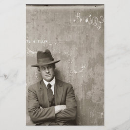 Vintage mugshot mafia gangster roligt brevpapper