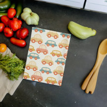 Vintage Multifärgad Cars Mönster