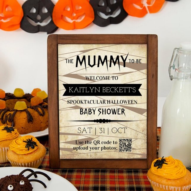 Vintage Mumme att vara | Halloween Baby Shower Poster (Skapare uppladdad)
