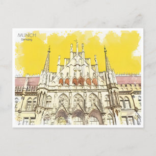 Vintage München Munchen Tyskland Vykort