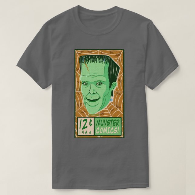 Vintage Munster-Tecknader T Shirt (Design framsida)