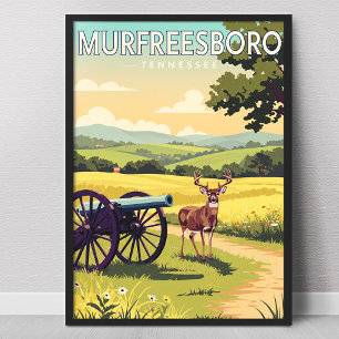 Vintage Murfreesboro Tennessee Poster