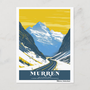 Vintage Murren, Schweiz Vykort