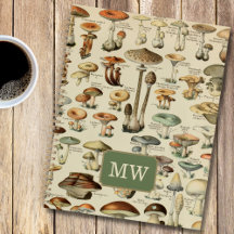 Vintage Mushroom Anpassningsbar Monogram