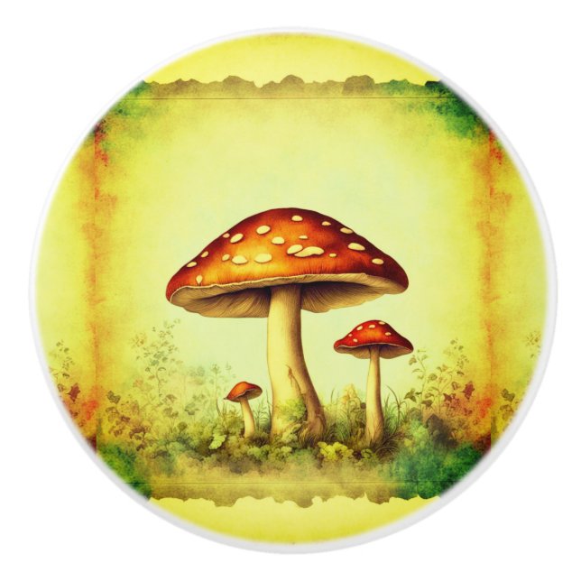 Vintage Mushroom Knopp (Framsidan)