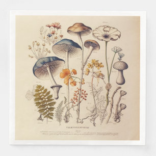 Vintage Mushroom Naturalist Pappersservett
