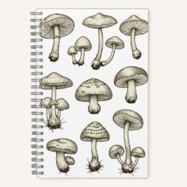 Vintage Mushrooms Notebook
