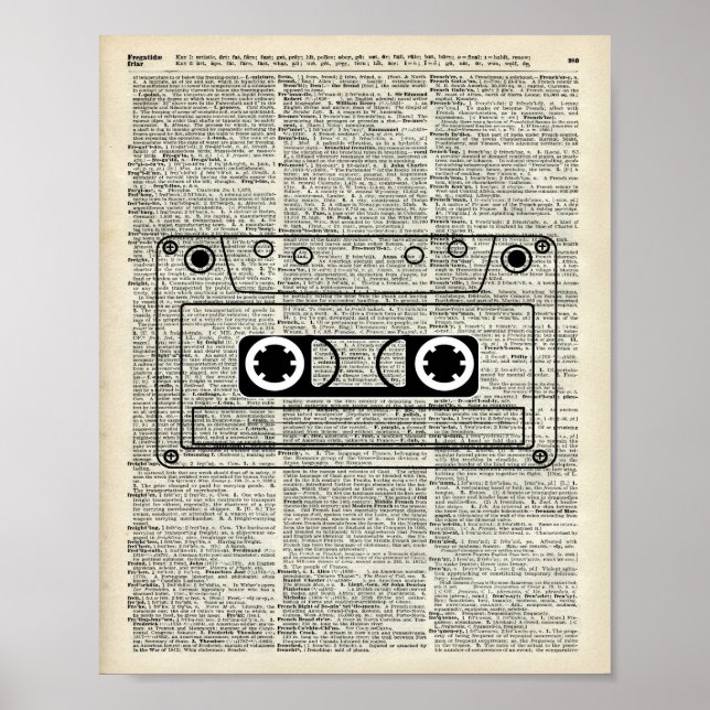 Vintage Music Cassette Poster (Framsidan)