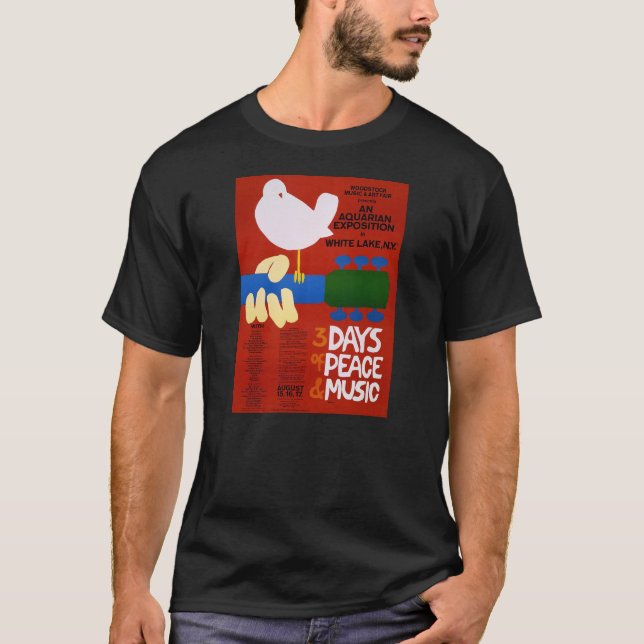 Vintage Music Festival Poster T Shirt (Framsida)