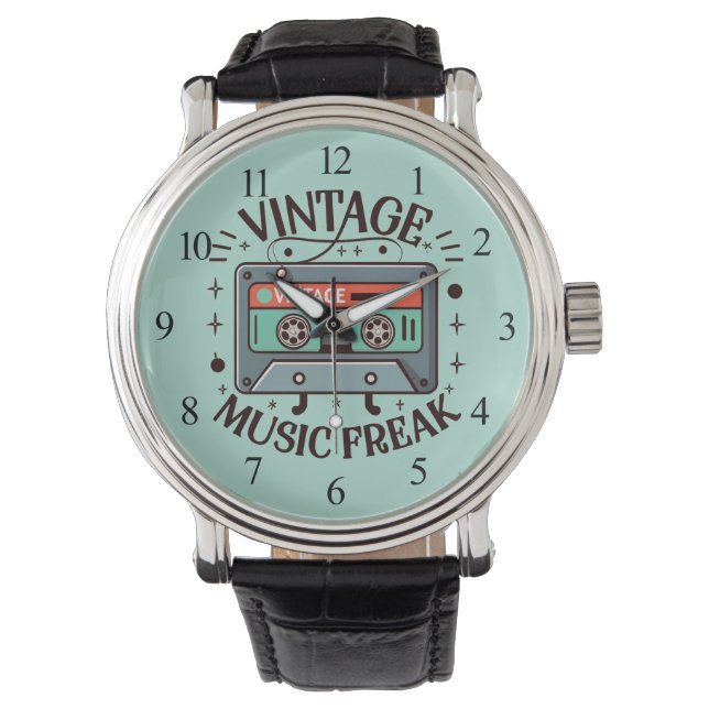 Vintage Music Freak Armbandsur (Framsida)