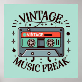 Vintage Music Freak Poster
