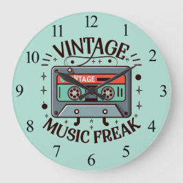 Vintage Music Freak Stor Klocka