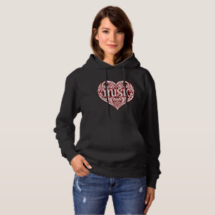 Vintage Music Heart T Shirt