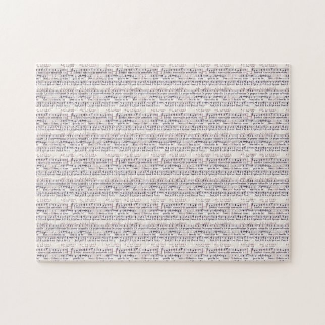 Vintage Music in White Pussel (Horisontell)