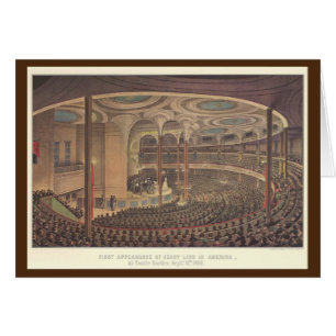 Vintage Music, Jenny Lind, Svenska Opera Singer Hälsningskort