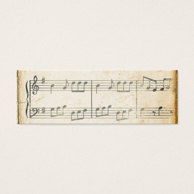 Vintage Music Lakan Litet Visitkort (Framsidan)