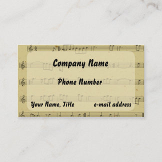 Vintage Music Lakan Visitkort