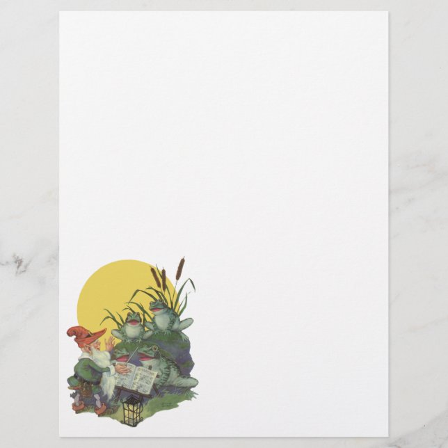 Vintage Music Magazine Cover Art, Etude Frog Choir (Framsida)