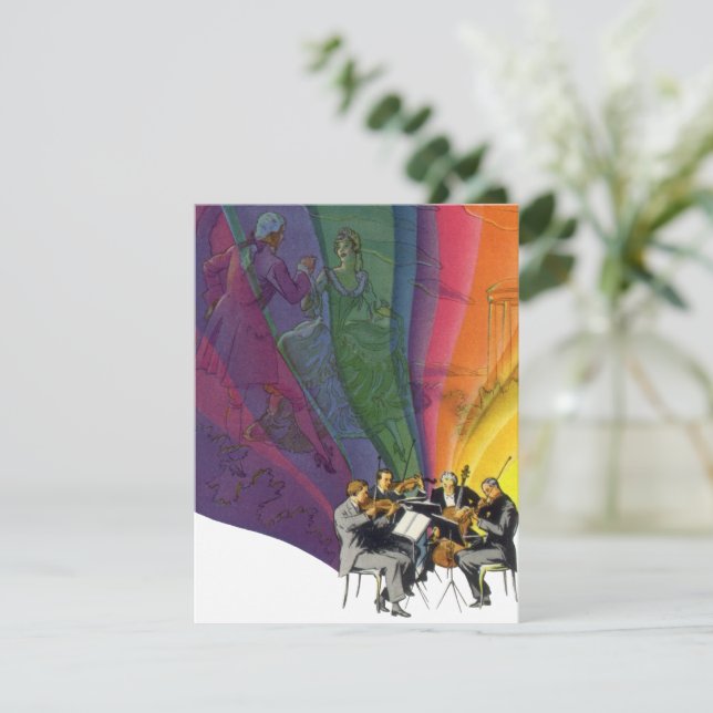 Vintage Music Rainbow, viktorianska par som dansar (Stående Fram)