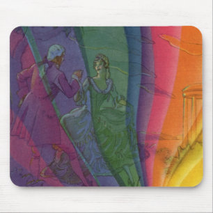 Vintage Music Rainbow, viktorianska par som dansar Musmatta