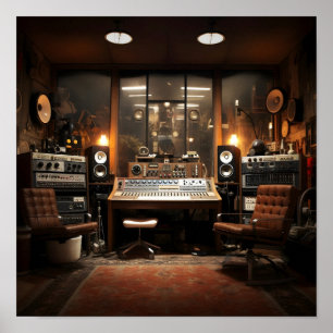 Vintage Music Studio Poster
