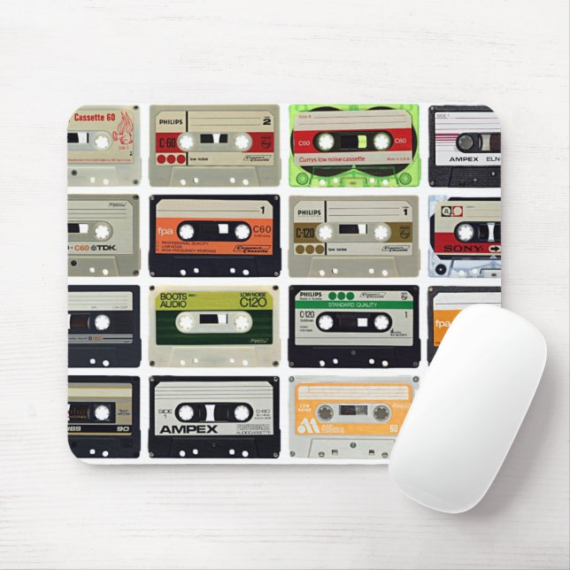 Vintage Music Tapes Musmatta (Med mus)