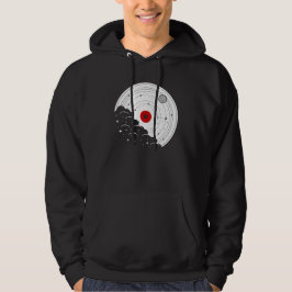 Vintage Music Vinyl Record Nature Design Hoodie