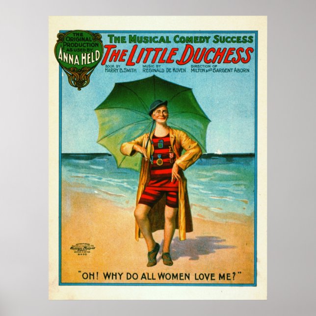 Vintage Musical Comedy Playbill 1906 Poster (Framsidan)