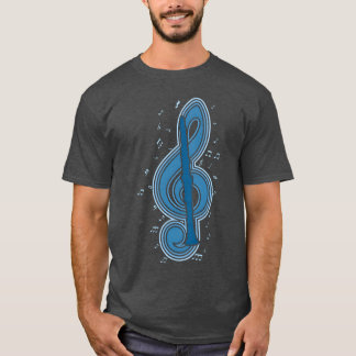 Vintage Musical Note Clarinet Player Music-familje T Shirt