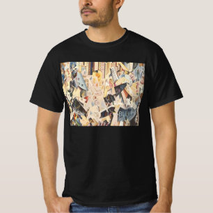 Vintage musik, Art Deco Jazz, Rhapsodi i blått T-shirt