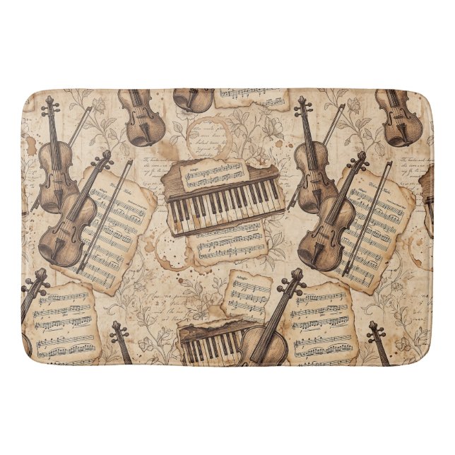 Vintage Musik Badrumsmatta (Framsidan)