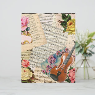 Vintage musik collage