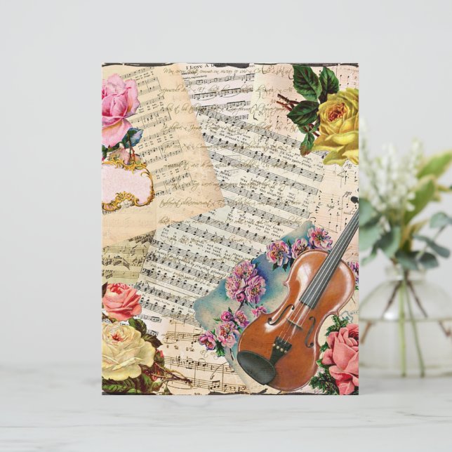 Vintage musik collage (Stående Fram)