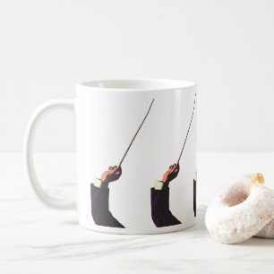 Vintage musik, Dirigentens hand som håller en takt Kaffemugg