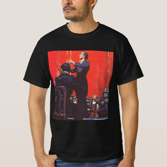 Vintage musik, Dirigera en orkester T Shirt (Framsida)