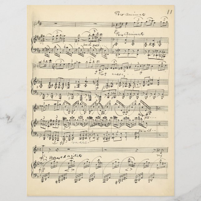 Vintage musik handskriven decoupage scrapbook (Framsida)