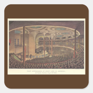 Vintage musik, Jenny Lind, svensk operasångerska Fyrkantigt Klistermärke