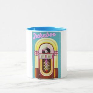 Vintage musik-jukebox mugg