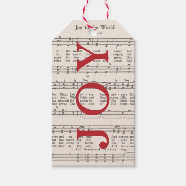Vintage Musik noter Lakan JOY JY Jul Presentetikett (Framsidan)