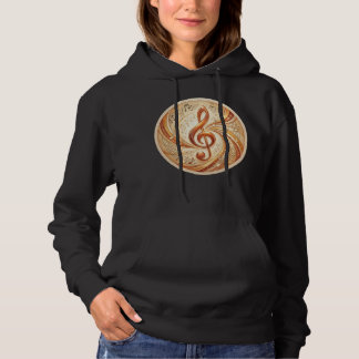 Vintage Musikalisk Diskantnyckel Hoodie - Konstnär T Shirt
